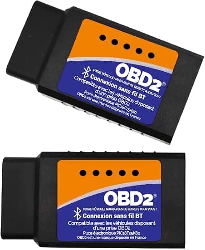 OBD2 Bluetooth + Support Francais 7/7J - LIT ET EFFACE Les Codes ERREURS en 3 Min ! Valise de Diagnostic Tous VÉHICULES - Android et iPhone - Vendeur Francais avec Support 7/7J 2024