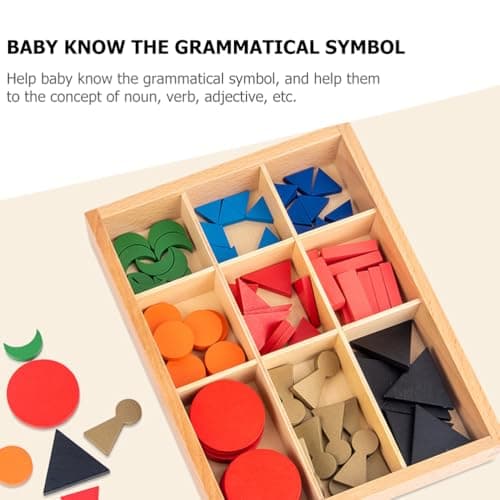 Vaguelly 1 Jeu Aides pédagogiques Montessori Jouets pour Enfants Puzzle de Symboles de Grammaire Les Jouets d'enfants scie sauteuse Puzzle de Symboles de syntaxe façonner Un Jouet cognitif