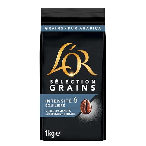 L'OR, 1kg Café en Grains Sélection, 100% Arabica, Intensité 6, 1kg