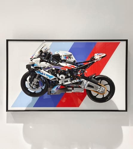 WETCEAOM Cadre pour Lego Technic BMW M 1000 RR 42130 Motorcycle, Tableau d'affichage Mural pour Lego Les Amateurs, Taille : 65x40 cm(sans modèle)