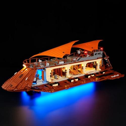 BRIKSMAX Kit d'éclairage 2.0 pour bateau à voile Lego Jabba - Éclairage LED innovant compatible avec Lego Star Wars 75397 - Kit Lego non inclus