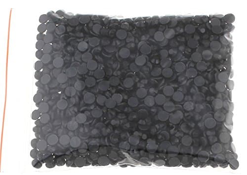Perlin - Lot de 1440 strass Hotfix noirs, jet, 6 mm SS30, thermocollant, Hotglue, strass en verre, strass 475 x 2
