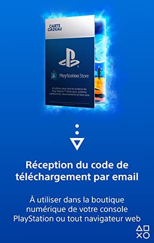 Sony PlayStation Store, Carte Cadeau PSN, Valeur 20 EUR, Compte Français, Code de Téléchargement (PS5/PS4/PS3/PS Vita)