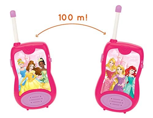 Lexibook Disney Princesses Cendrillon Raiponce Ariel Talkies-walkies, Jeu jouet communication enfant filles, Clip ceinture, à piles, Rose, TW12DP
