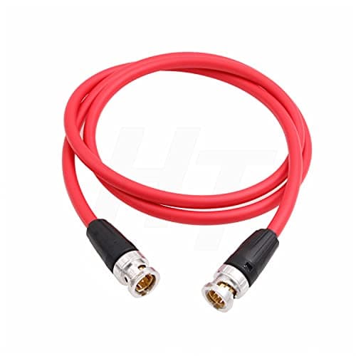 HangTon HT 12G 4K original SDI câble vidéo coaxial BNC à BNC canare LV - 61s 75 ohms pour moniteur d'appareil photo Flex Shield 3M rouge