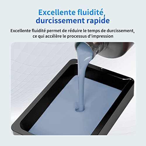 [1000g Résine] ANYCUBIC Résine Imprimante 3D Standard UV 405nm, Durcissement Rapide, avec une Grande Précision et une Excellente Fluidité, Résine Photopolymère pour l'Impression 3D LCD/DLP/SLA (Gris)