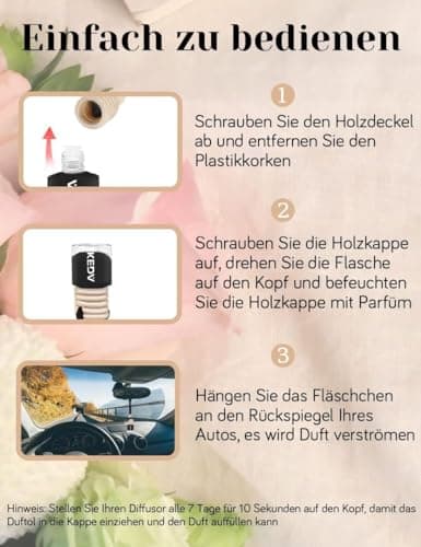 Désodorisants d'intérieur pour Voiture | Pendentif Automobile | Parfum Puissant et Durable | Odeur Fraîche Couvrir les Odeurs | Accessoires de Voiture pour Hommes et Femmes (Dark Night of Love)