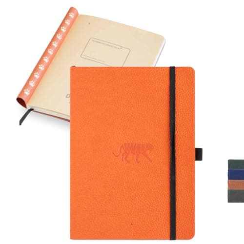 Dingbats* - Faune Carnet de Notes A5 Ligné - Moyen, Couverture Souple, Journal en Cuir PU - Fermeture élastique, Porte-stylo, Marque-page
