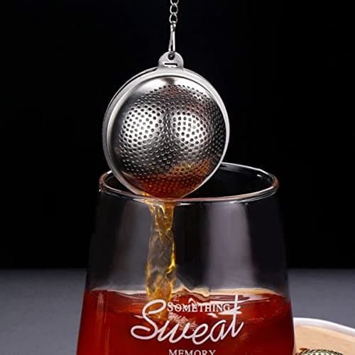 YSTrillion Filtres à Thé 2 pièces Boule De Passoire à Thé,Filtre à Thé En Acier Inoxydable,Filtre à Thé avec Chaîne pour Infuser du Thé en vrac et Des Epices