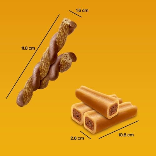 PEDIGREE MEGA BOX Récompenses - Mix Friandises Rodeo Duo 24 sticks & Jumbone 4 Os à Mâcher - 780g - Friandises Idéales pour Eduquer ou Faire Plaisir à son Chien