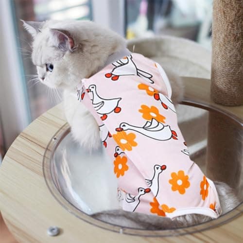 NTRUXZP Combinaison de récupération Professionnelle Cat pour Chat pour plaies Abdominales ou Maladies de la Peau, Alternative après Une Chirurgie Collier électronique pour Chats