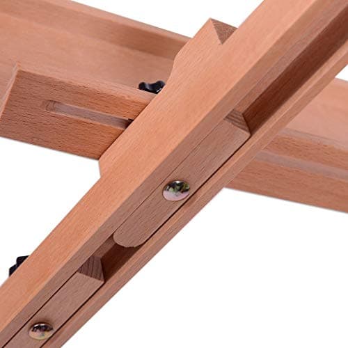 Mont Marte Chevalet trépied pliable et réglable en bois en hêtre, pour la peinture, supporte des toiles jusqu'à 120 cm (47") de haut