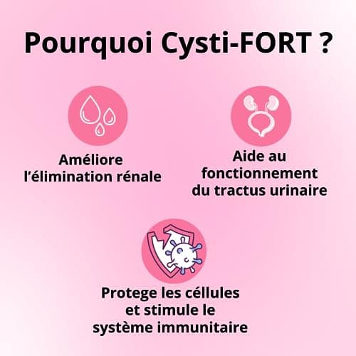 NUTRIGÉE - Cysti-Fort - Confort Urinaire - Empêche l'adhésion des Bactéries, Facilite Leur Élimination, Régule Le Système Immunitaire - 7 Sachets - Programme de 7 Jours - Fabriqué en France