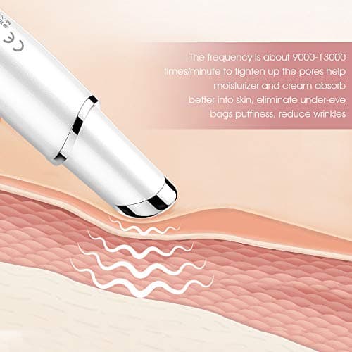 TOUCHBeauty Massage des Yeux Appareil, 3 en 1 Anti Age Masseur Oculaire Anti-âge Chauffant 40°C avec Vibration à Haute Fréquence et Lumière LED Rouge pour élimine les Rides Cernes et Poches AG-1980K
