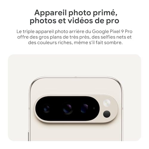 Google Pixel 9 Pro XL – Smartphone Android débloqué avec Gemini, Triple Appareil Photo arrière, 24 Heures d'autonomie et écran Super Actua 6,8 Pouces – Vert Sauge, 256GB