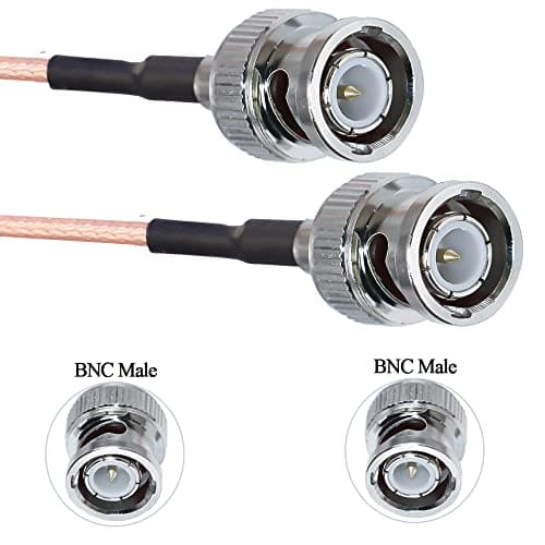 TUOLNK Câble BNC RG316 Câble coaxial BNC mâle à BNC mâle pour câble CCTV HD SDI 3.28ft (1M) 50Ohm Câble d'extension BNC 2 Pack