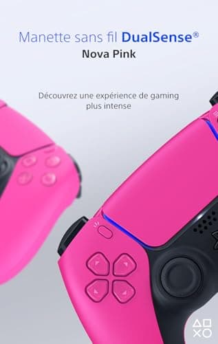 Sony, Manette PlayStation 5 officielle DualSense, Sans fil, Batterie rechargeable, Bluetooth, Compatible avec PS5, Couleur : Nova Pink