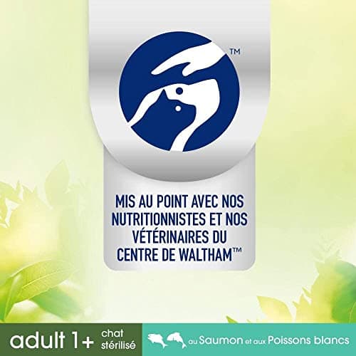 PERFECT FIT NATURAL VITALITY Croquettes pour Chat Adulte Stérilisé Poissons Blancs & Saumon - Lot de 6 Sacs 1kg - Nourriture Complète & Equilibrée avec des Ingrédients Naturels