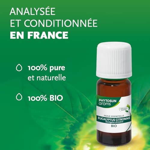 PHYTOSUN AROMS - Huile Essentielles Eucalyptus Citronné BIO - 100% pure et naturelle - 10 ml