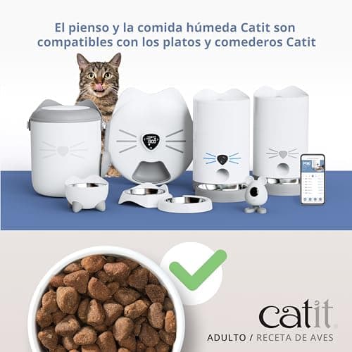 Catit Recettes Croquettes pour Chats, à la Volaille, pour Chats Adultes, Aliment Complet, 400 g, Aide à Prévenir la Formation de Touffes de Poils