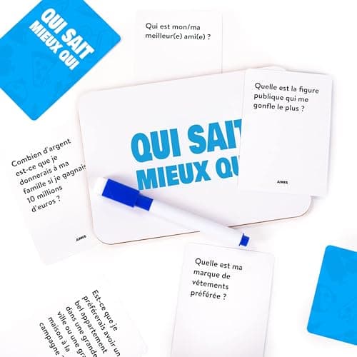 The World Game Qui Sait Mieux Qui - Français - Connaissez-Vous Vraiment Vos Amis et Votre Famille? Jeu de Cartes Amusant pour Les Adultes et Les Ados - Parfait pour Les Soirées Jeux et Les Cadeaux