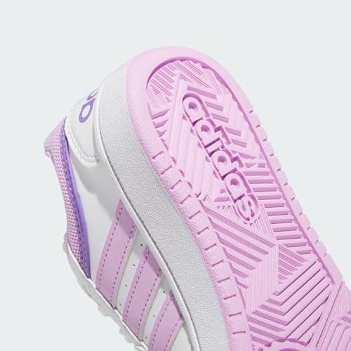 adidas Mixte Enfant Hoops Shoes Chaussures, Cloud White Lilac Violet Fusion, 40 EU