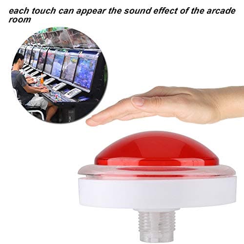 Boutons poussoirs éclairés par LED de 100mm, Lampe de lumière LED Grand Interrupteur à Bouton Poussoir de Joueur de Jeu vidéo d'arcade Rond, pour Jeux à pièces d'arcade(Rouge)