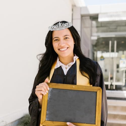 Graduation Party Decorations Prom Queen Shoulder Strap Headband Set (White)