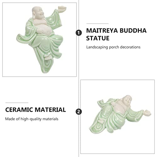 BESPORTBLE Feng Shui Decoration Statue de de Feng Shui Statue de Statues de Happy Sculptures à La Maison Décoration de Bureau pour La Home Figurine De Moines Fengshui