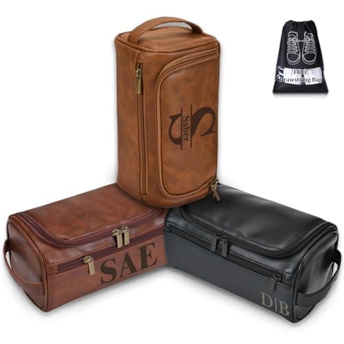 Trousse de toilette personnalisée pour homme, Trousse de voyage Dopp Kit, Nom personnalisé Initiales Cadeau pour garçons d'honneur, Meilleur homme, Fête des pères, Mariage, Anniversaire, Mari