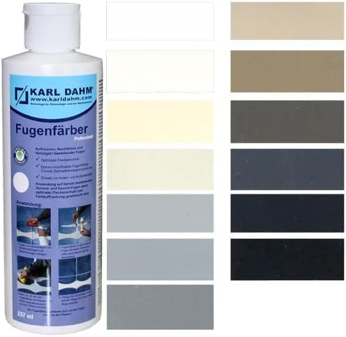 Karl Dahm Teinture pour Joints – Coloration Joint Gris 237 ml I Retouche Joints d’Intérieur et Peinture Joints en Diverses Couleurs I Colorant Joint et Scellement Joints de Carrelage – 12425