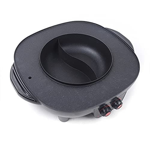 Hot Pot Barbecue électrique 2 en 1 multifonction - Poêle à griller anti-adhésive sans fumée - Convient pour 5 à 6 personnes