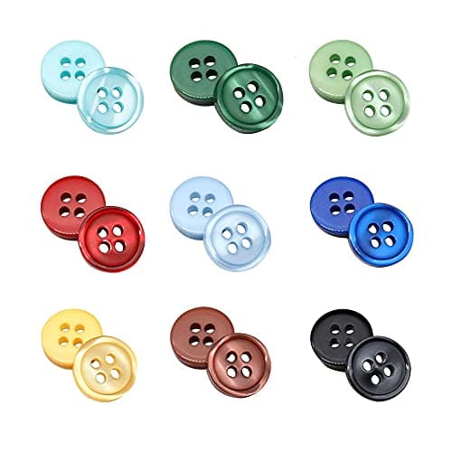 NiacisweBouton a Coudre 250 Pièces Boutons Mercerie Bouton Vetement Rond bouton Boutons Colorés Artisanat Bouton en Résine Bouton Couture pour Couture et Tricot Bricolage Ornement Fait à la Main