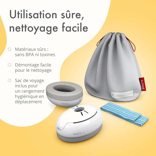 Alpine Muffy Baby Casque Anti Bruit Bébé : Protection Auditive Pour Bébés et Tout-Petits Jusqu'à 36 Mois - Certifié CE - Améliore le Sommeil Pendant les Déplacements - Réglable et Confortable - Bleu