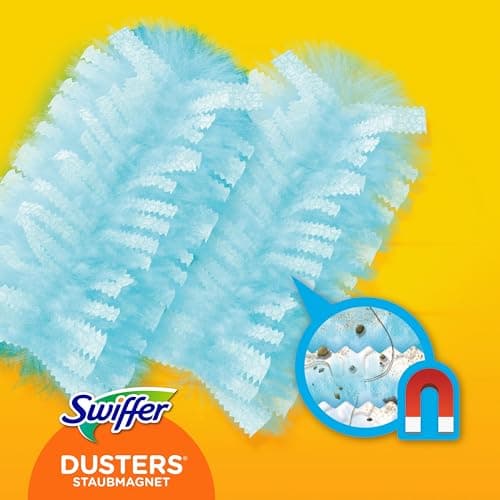 Swiffer Duster Kit, 1 Plumeau + 15 Recharges, Plumeau Poussière, Attrape Et Retient Jusqu’À 3 Fois Plus De Cheveux Et Poussière Qu’Un Plumeau Ordinaire