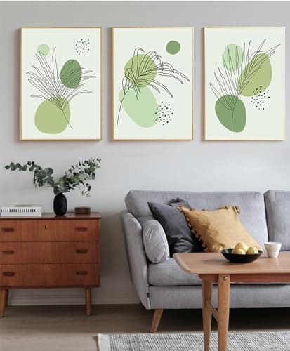 DLKAJFK Lot de 3 posters d'art abstrait moderne - Style bohème - Plante esthétique - Sans cadre (poster 08, 3 pièces - 60 x 90 cm)