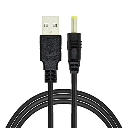 NFHK Lot de 2 câbles d'alimentation ronds USB 2.0 mâle type A vers 5 V CC 4 x 1,7 mm 150 cm 24 AWG