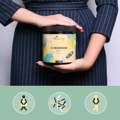 D-Mannose Poudre Vegavero® | 250 g – Pour plus de 4 mois | 100% NATUREL & PUR | 2000mg par dose | Testé en Laboratoire | Sans Additifs | Confort Urinaire | VEGAN