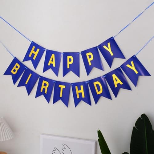 ballons 15 ans anniversaire garcon décoration bleu or 15 ans garcon anniversaire ballon, Happy Birthday guirlande bannière bleu ballon anniversaire 15 ans garcon Décoration 15 ans garcon ballon or