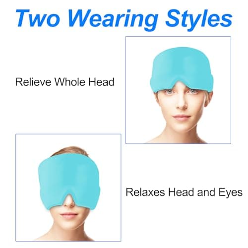 Lectorias Bonnet Anti Migraine, Masque Migraine, Migraine Miracle, Casque Anti-Migraine Froid, Bandeau Migraine, Migraine Relief Cap Conception Monocouche, Migraine Mask Réutilisable