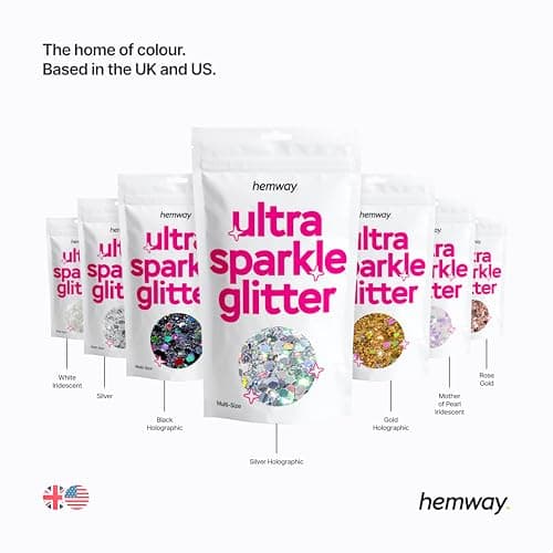 Paillettes multi-tailles holographiques gris métallisé ultra scintillantes pour ongles visage festival Noël Halloween maquillage épaisses fines 100 g/3,5 oz