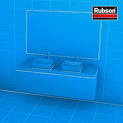 Rubson Je Jointe Mastic Blanc 200 ml, mastic étanche anti-moisissure en aérosol prêt à l'emploi, mastic silicone durable pour joints sanitaires spécial Bain & Cuisine