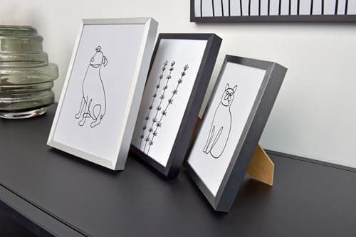 DEHA Design cadre en aluminium Tribeca, 21x29,7 cm (A4), Structure argent mat