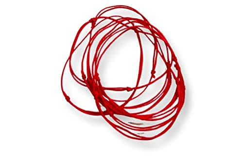 lot de 10 bracelets Kabbale rouge contre le mauvais oeil - bracelets réglable homme et femme enfant - cadeau femme fille - bracelets faits main- porte bonheur - cordon fin 0,8 mm ...