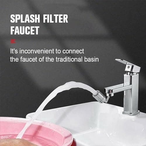 Pivotant Aérateur de Robinet Aérateur de Robinet Mousseur Robinet Cuisine Embout Robinet Salle de Bain Rotating Faucet Aérateur Robinet 2 Modes Adaptés a la Salle de Bain et a la Cuisine