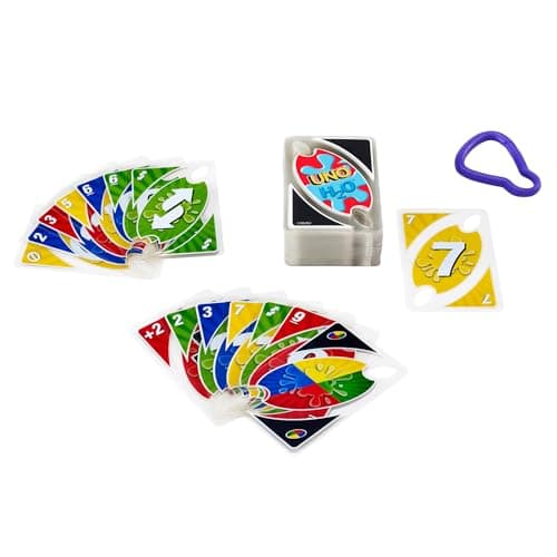 UNO Sport, Jeu de 108 Cartes en Plastiques imperméables avec Un Mousqueton pour Transport Facile, Jeu de Société, Jeu de Bain, 2 à 10 Joueurs -Individuellement ou par équipes, Dès 7 Ans, P1703