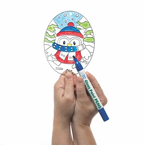 Baker Ross FC289 Attrape Soleil Enfant motif Hiver et Foret - Lot de 6, Décoration Loisirs Créatifs Enfants, Loisirs Créatifs Vitrail, Activites Manuelles pour Enfants