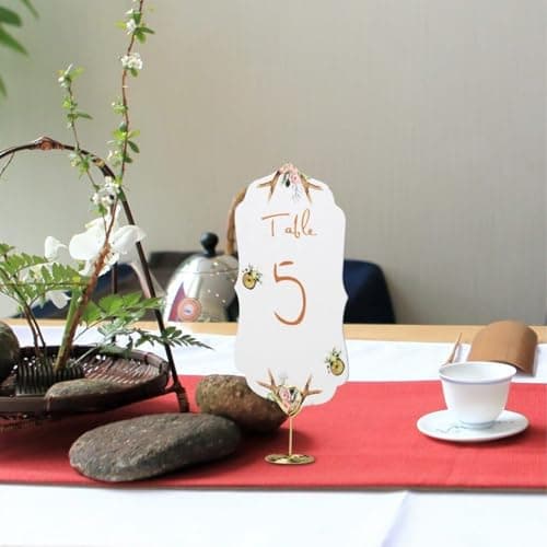 MisFun 30 Pièces Porte Nom Table, porte photo pince, porte photo sur pied, Porte Cartes de Table pour Mariages, Porte Numero de Table, pour Mariage Noël le Banquet de Fête Saint Valentin(Amour)