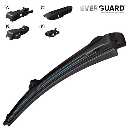 VALEO EVERGUARD - VSF65 - Premium - Balai d'Essuie-Glace Plat Une durée de vie prolongée X2 avec la lame en Silicone Longueur : 650mm Avant (1 Balai d'essuie-glace) - 566012