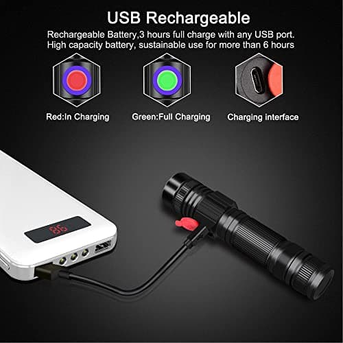 DARKBEAM Lampe Torche UV Lamp Lumière Noire 395nm rechargeable Wood's lampe, Blacklight Ultraviolet Portable Mini Torch LED avec clip, Détecteur d'urine pour animaux, Durcissement de résine, Lot de 2